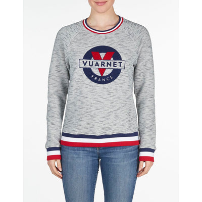 WOMEN'S SWEAT CREW NECK PATCH LOGO Vuarnet  045 Grey XS  WOMEN  TOPS